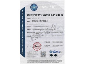 职业管理体系证书